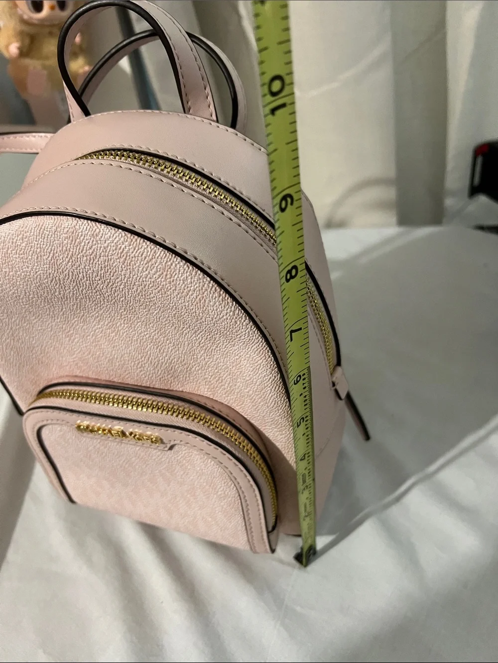 Michael Kors Blush Pink Mini Backpack with Gold Hardware